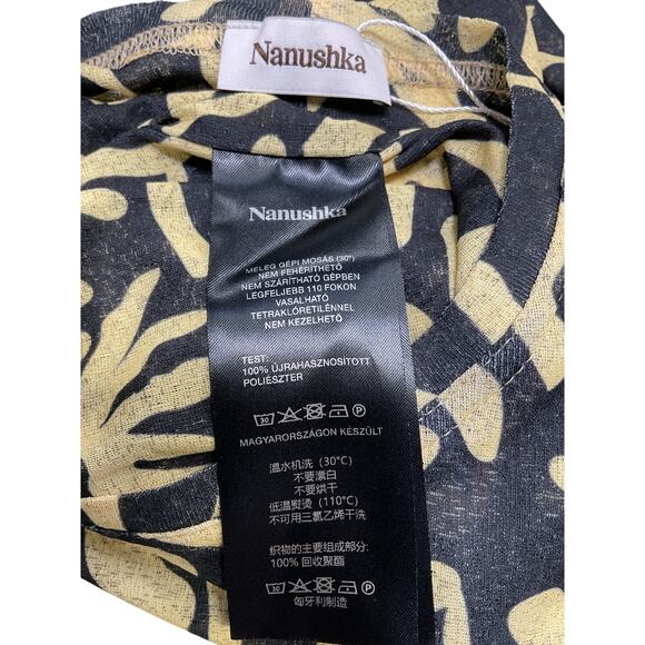 Nanushka 'Safea' Black Twist-Back Printed Jersey Tank Size M - Picture 4 of 4